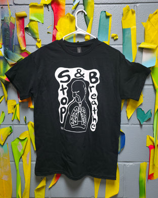Stop & Breathe t-shirt by Atlas Castro